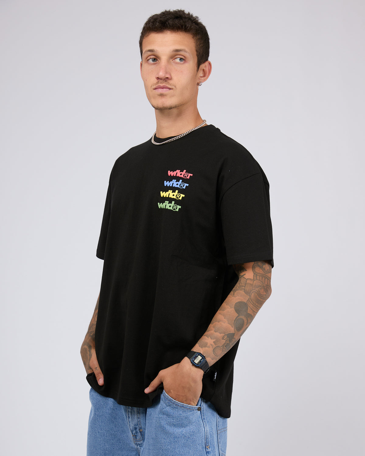 Source Box Fit Tee Black