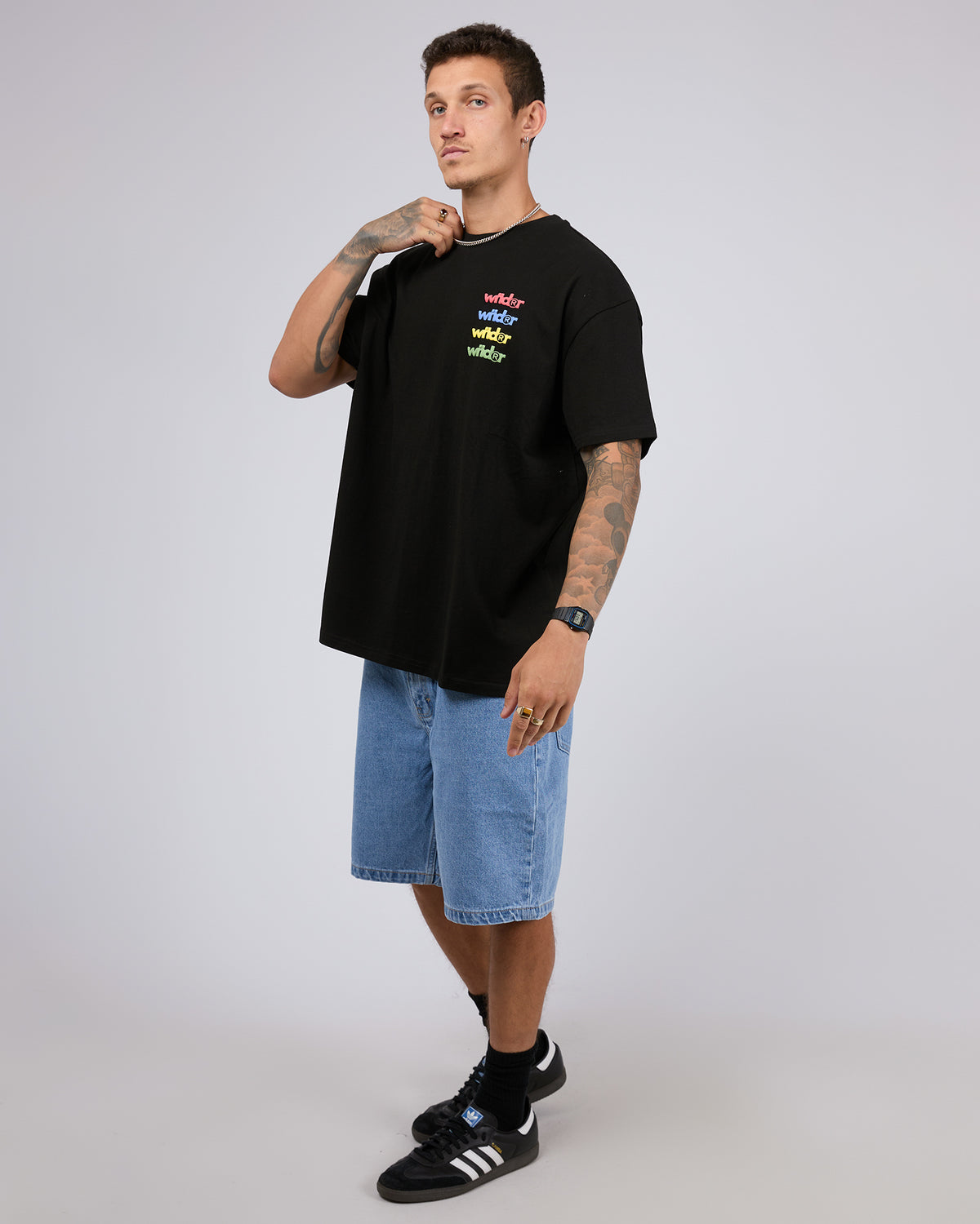 Source Box Fit Tee Black