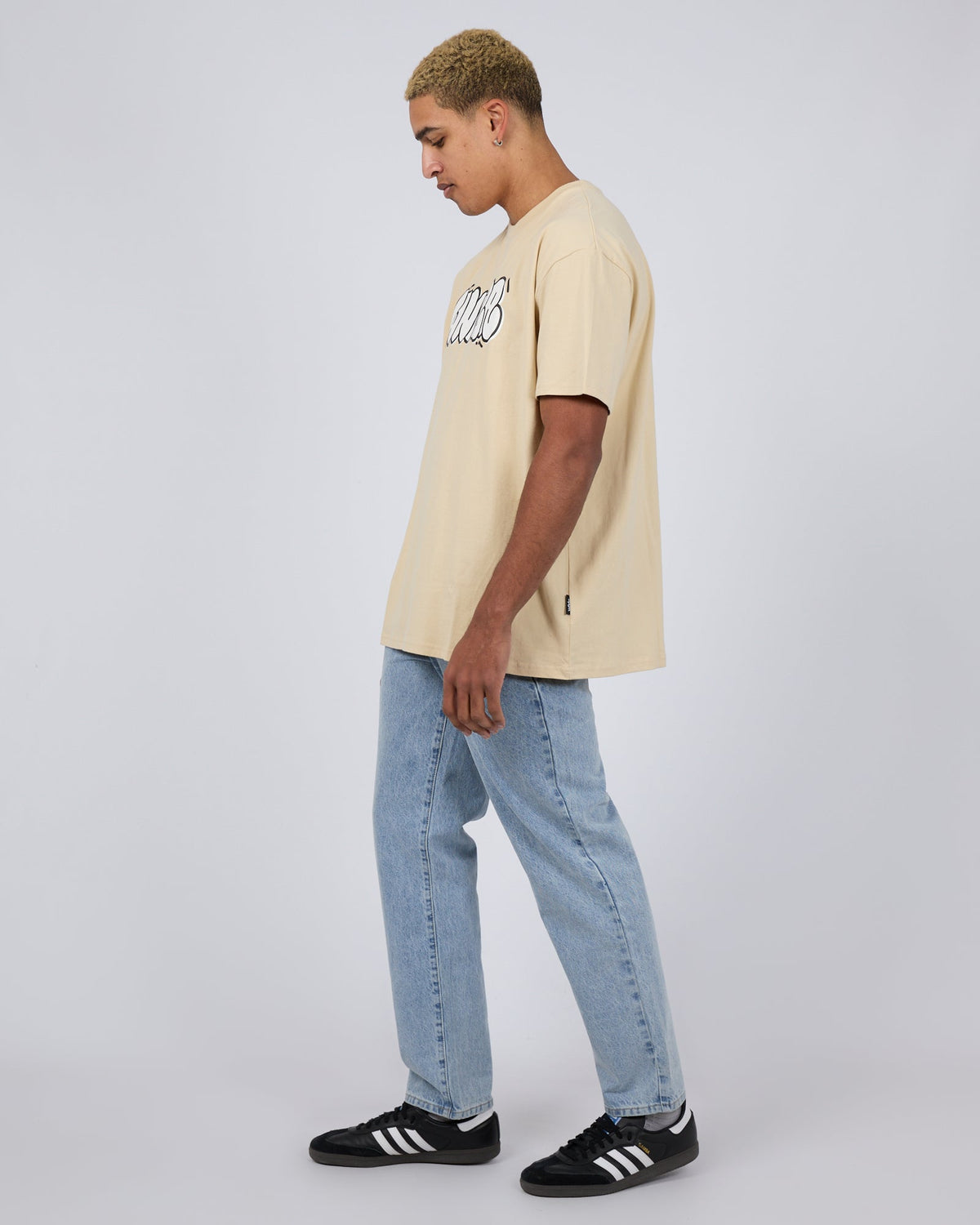 Wndrr-Bliss Box Fit Tee Tan-Edge Clothing