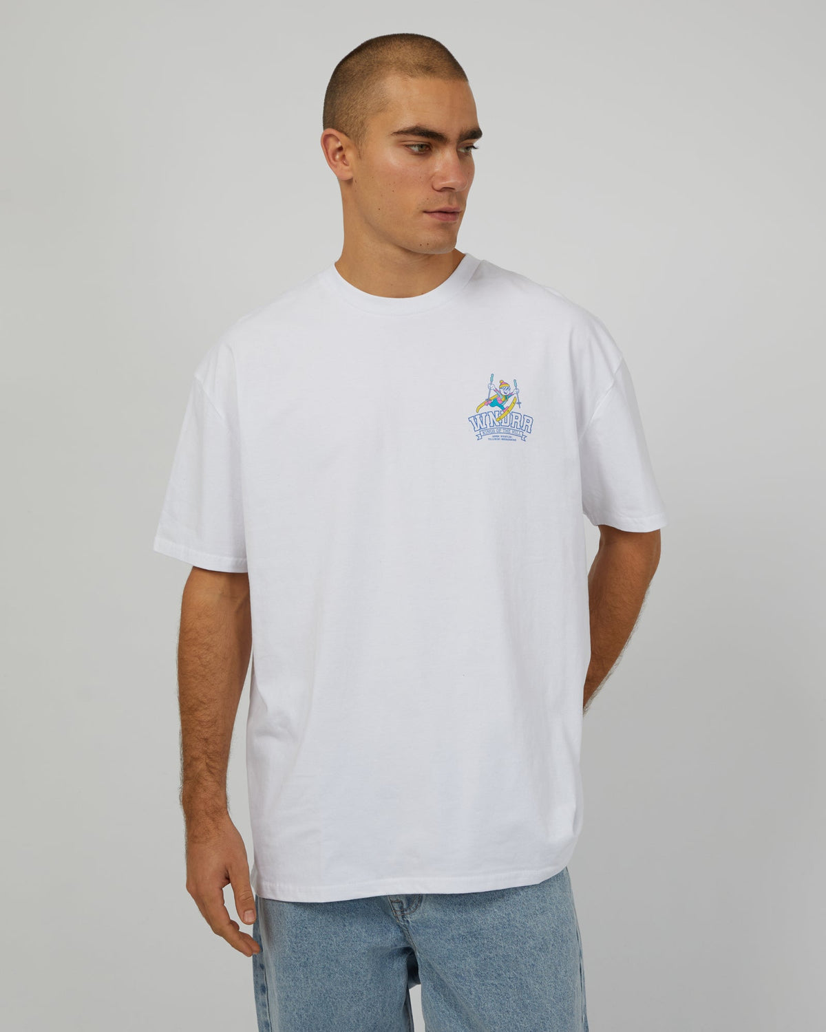 Wndrr-Winter Sports Box Fit Tee White-Edge Clothing