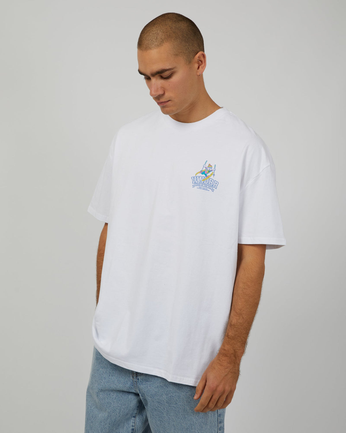 Wndrr-Winter Sports Box Fit Tee White-Edge Clothing