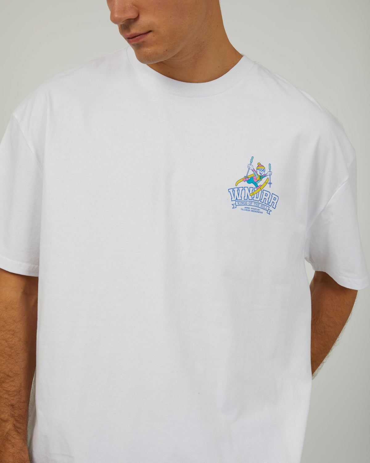 Wndrr-Winter Sports Box Fit Tee White-Edge Clothing